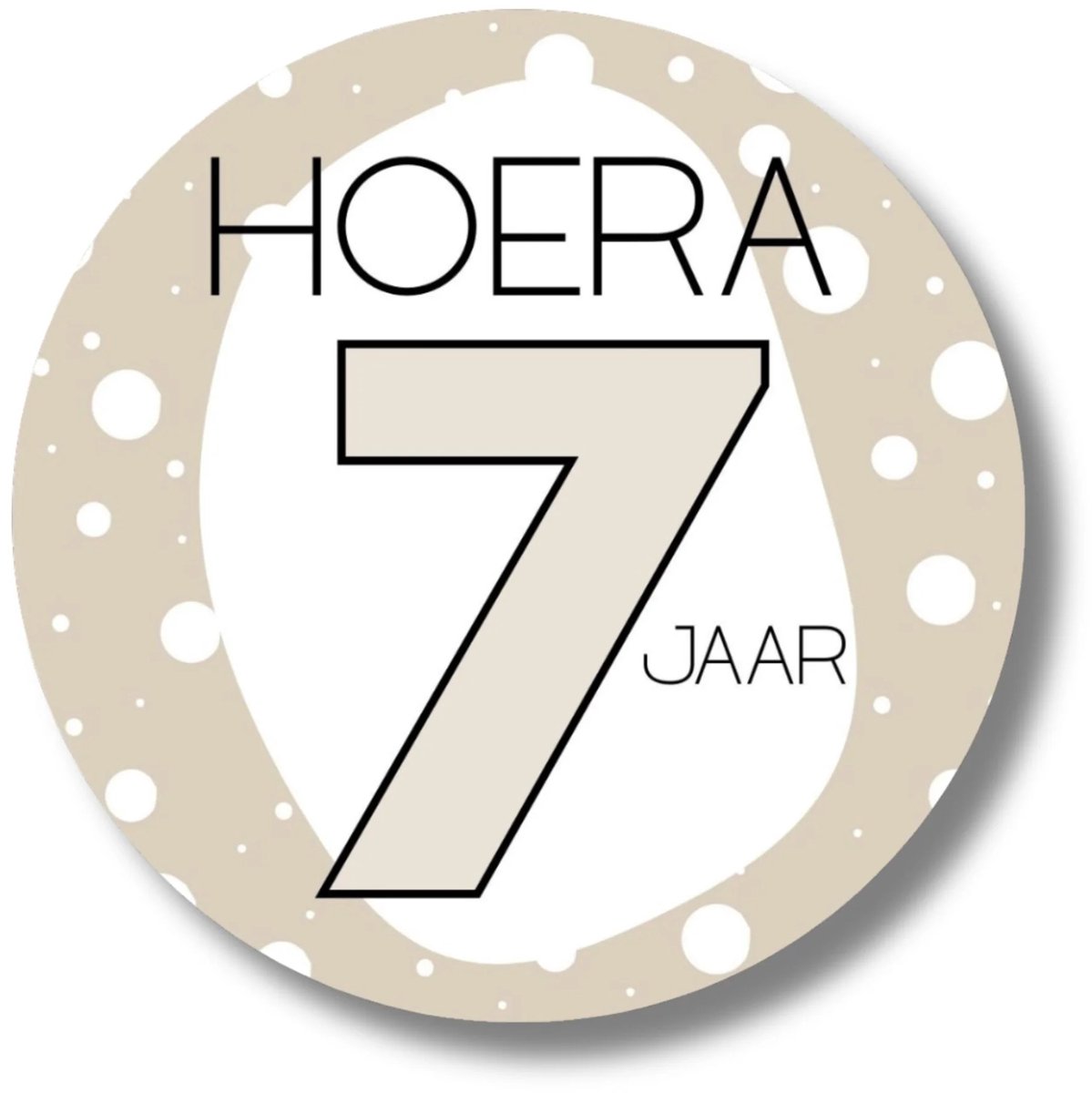 Sticker 7 jaar verjaardag | Stickervel 20 stuks | Traktatie verjaardag kind